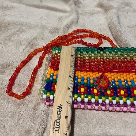Kandi Beaded purse pocketbook bag pouch or shoulder purse. Fun festival vibes ra - Picture 10 of 11